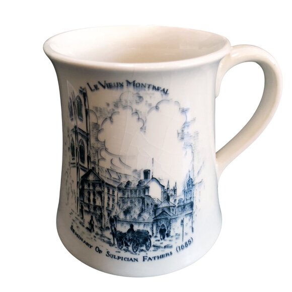 Vintage Le Vie ux Montreal-Crown Devon Ironstone England-4.5" Tankard Mug - Picture 2 of 10